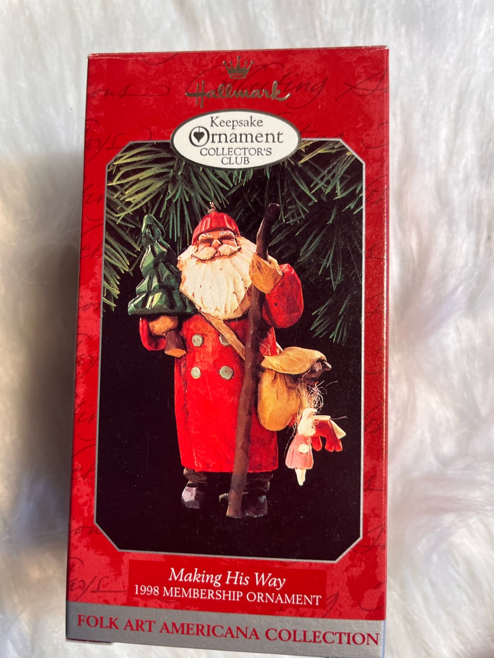 Hallmark Red and White Santa Keepsake Ornament